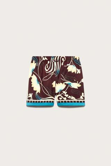 ZARA СТРУЯЩИЕСЯ ШОРТЫ С ПРИНТОМ — LIMITED EDITION, С ПРИНТОМ