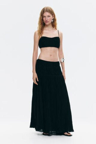 Жатая юбка со стяжками - H&M