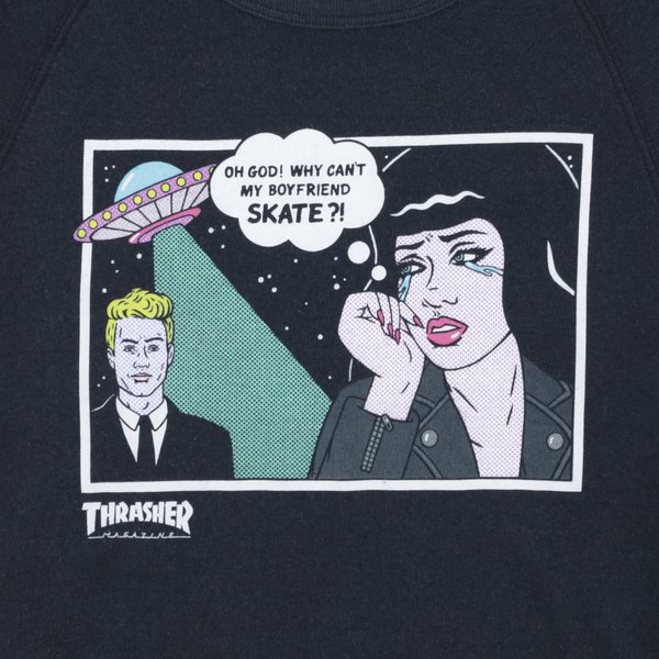 Свитшот Thrasher Girls Alien Boyfriend Crewneck (black) артикул: - купить в магазине Дайс