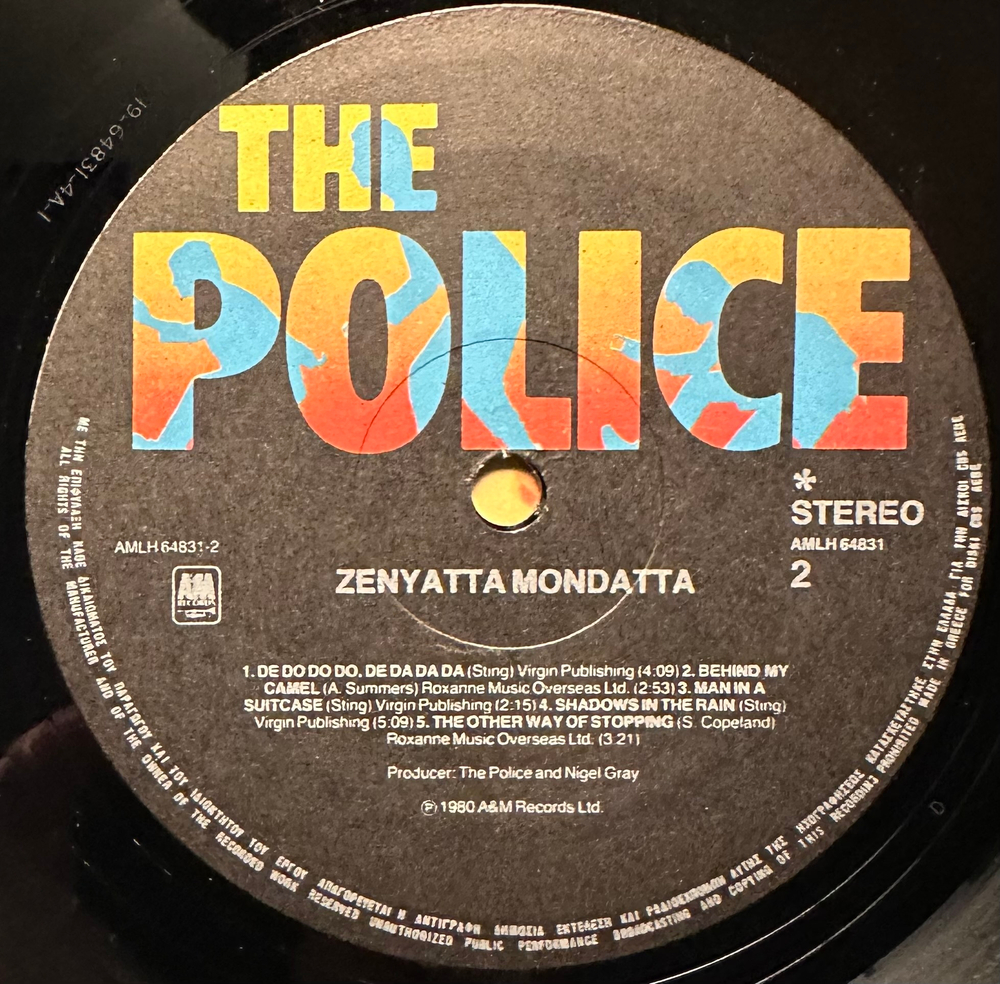 The Police - Zenyatta Mondatta (Греция 1980г.)