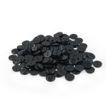 Пуговицы 2 прокола 20L=12.5 мм, супатные, пластик (s.black (черный глянец)), 144 шт