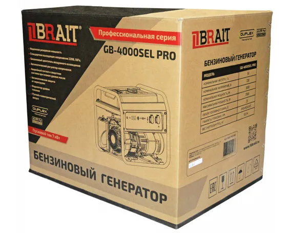 Бензиновый генератор BRAIT GB-4000SEL PRO