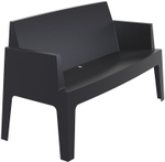 Диван пластиковый двухместный Siesta Contract Box Sofa, черный