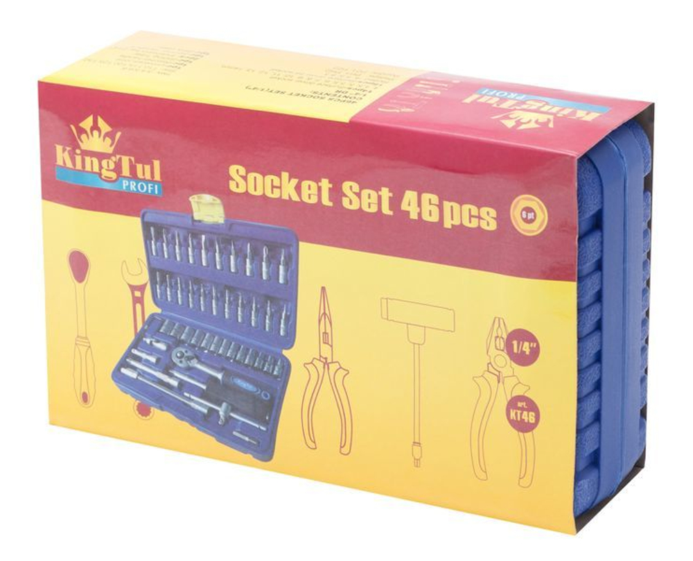 Набор инструментов 46пр. 1/4'' (6гр.) KINGTUL profi KT-46