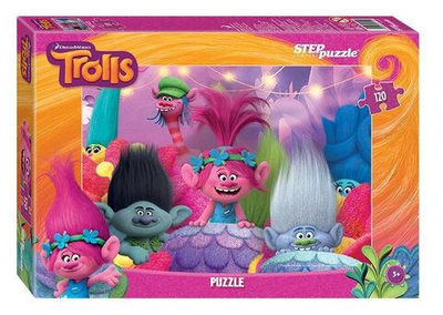 Пазл 120эл. "Trolls" DreamWorks (Степ пазл)