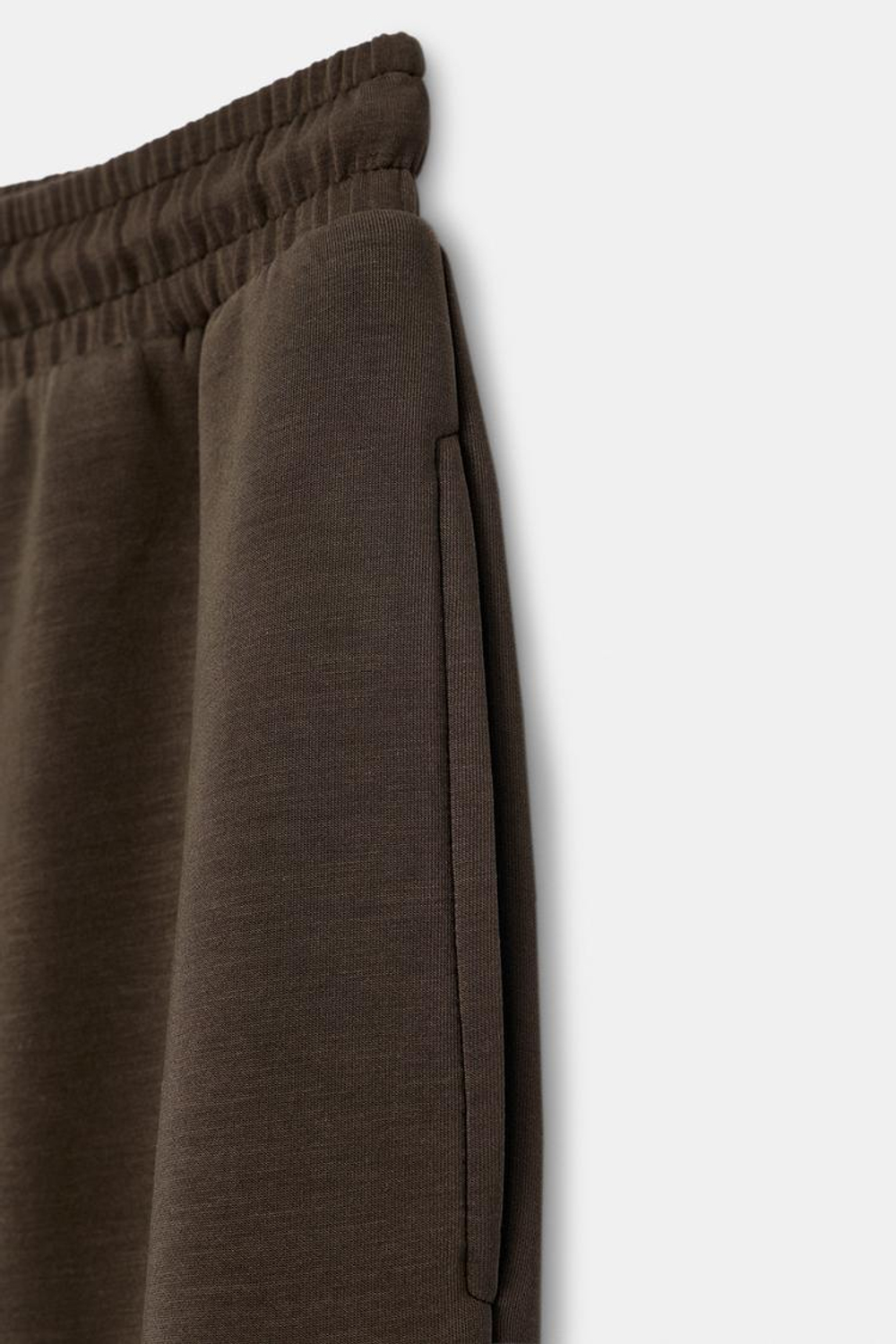 ZARA ПРЯМЫЕ ДЛИННЫЕ БРЮКИ, СЕРО-КОРИЧНЕВЫЙ