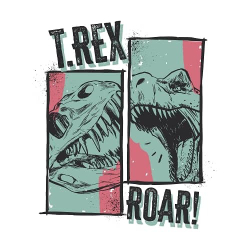 Принт с тираннозавром T-Rex roar