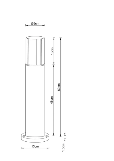 Ландшафтный светильник Arte Lamp SEGINUS A6515PA-1BK, 1хE27