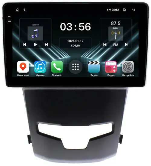 Магнитола для SsangYong Actyon 2 2013-2021 - FarCar S280 монитор 9.5" IPS на Android 13, CarPlay