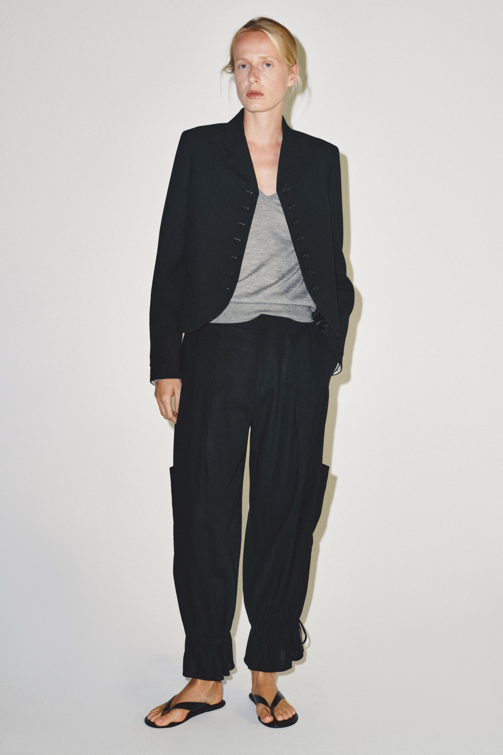 ШИРОКИЕ БРЮКИ С ЗАВЯЗКАМИ — ZW COLLECTION — ZARA