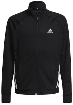 Кофта для девочки теннисная  Adidas Sportwear Future Icons 3 Stripes Hooded - черный