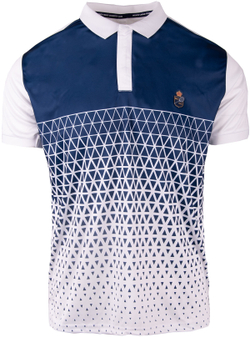 Мужское теннисное поло Monte-Carlo Country Club MCCC Front Print Print Shirt - белый