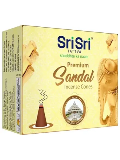 Благовония конусы Индийские Sri Sri Tattva Сандал (Premium Sandal), 25 г