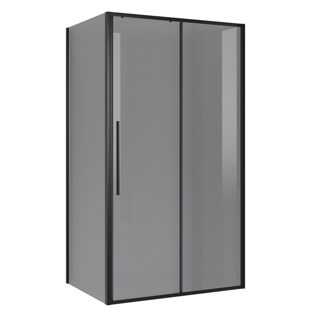 Душевое ограждение Niagara Nova NG-85-12TB-TB90-34 (120х90х195) прямоугольник,черный матовый,дверь раздвижная,стекло тонированное,2 места