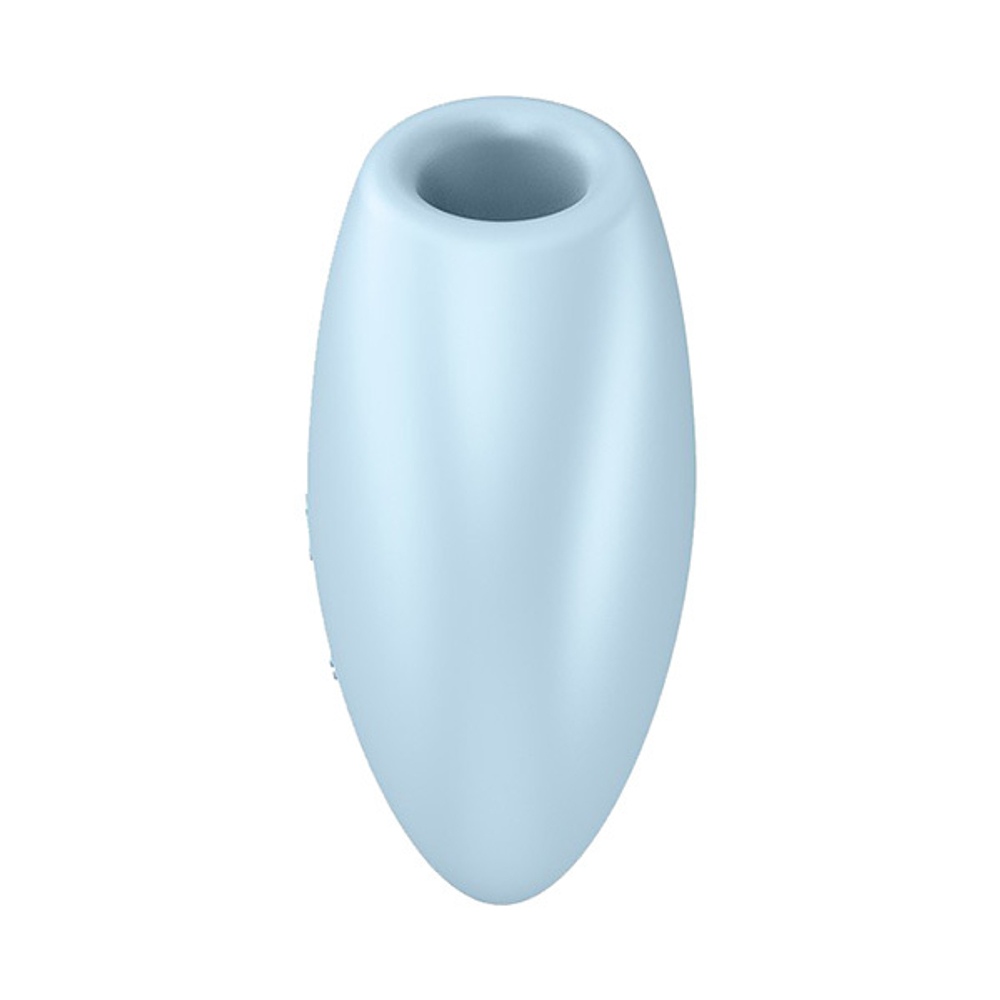 Голубой вибромассажер 7,5см с вакуум-волновой стимуляцией Satisfyer Cutie Heart