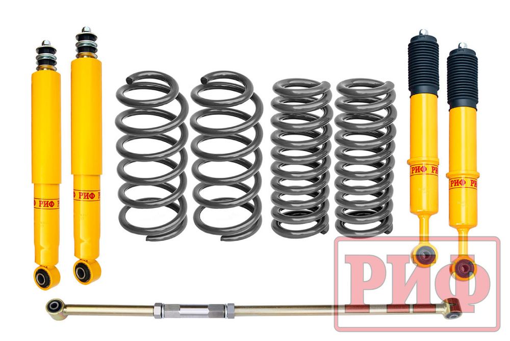 Лифт-комплект Toyota Land Cruiser Prado 120, FJ Cruiser 45 мм средний РИФ Лифт-комплект Toyota Land Cruiser Prado 120, FJ Cruiser 45 мм средний РИФ