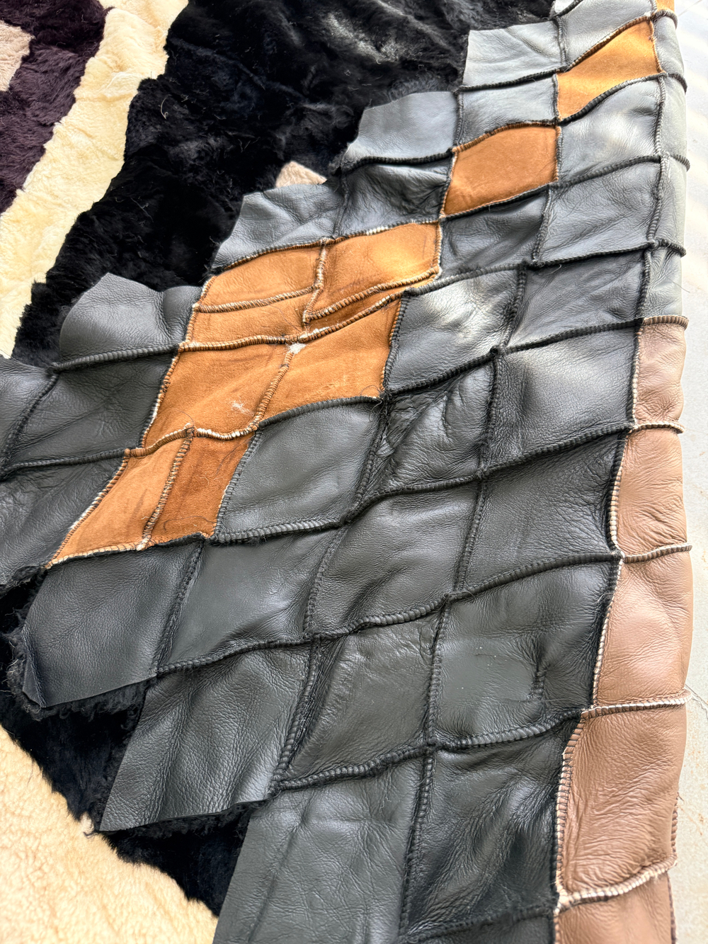 Покрывало меховое ковер из шкуры овчины