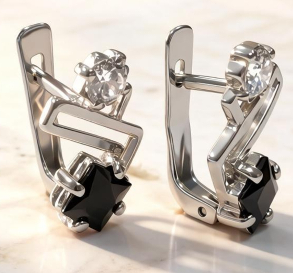 Ювелирные серьги из серебра 925 пробы