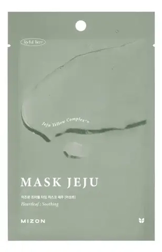 MIZON Успокаивающая тканевая маска для лица с экстрактом хауттюйнии - JOYFUL TIME MASK JEJU [HEARTLEAF] ,23мл