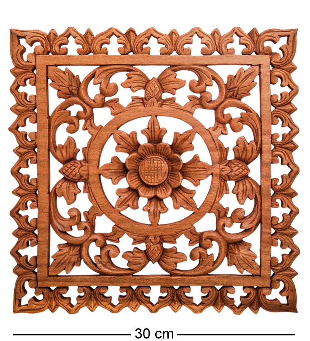 Decor and Gift 17-129 Панно резное «Цветы» (суар, о.Бали)