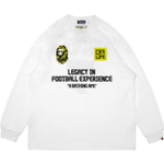 A Bathing Ape Bathing Ape Футболка Polyester Raglan Sleeve 0zxltm905111p белый
