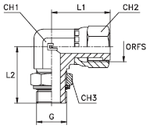 ФИТТИНГ ORFS ELBOW 10-1/4