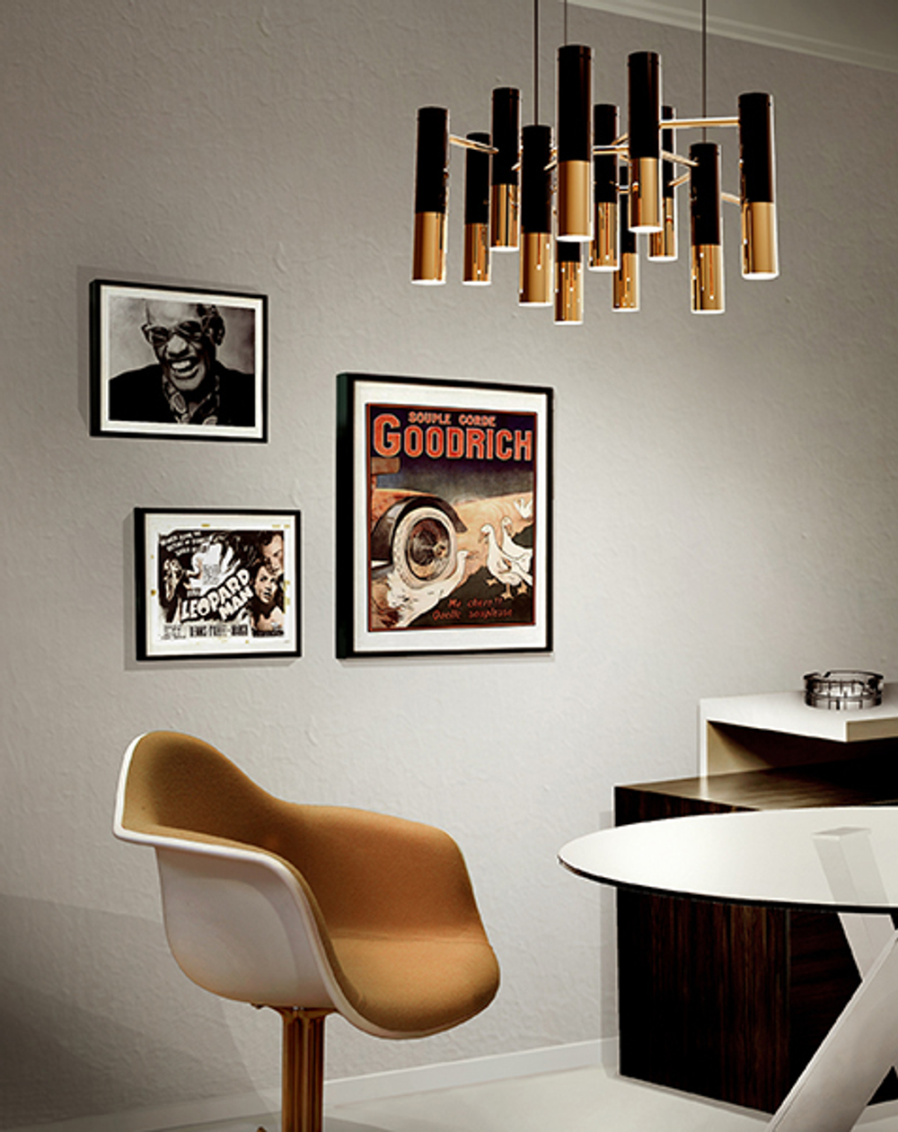 светильник Delightfull IKE 19 lamps  ( хром + черный )