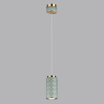 Подвес 5W 3000K 5452/5L светлая бронза/зеленый LULU Odeon Light Exclusive