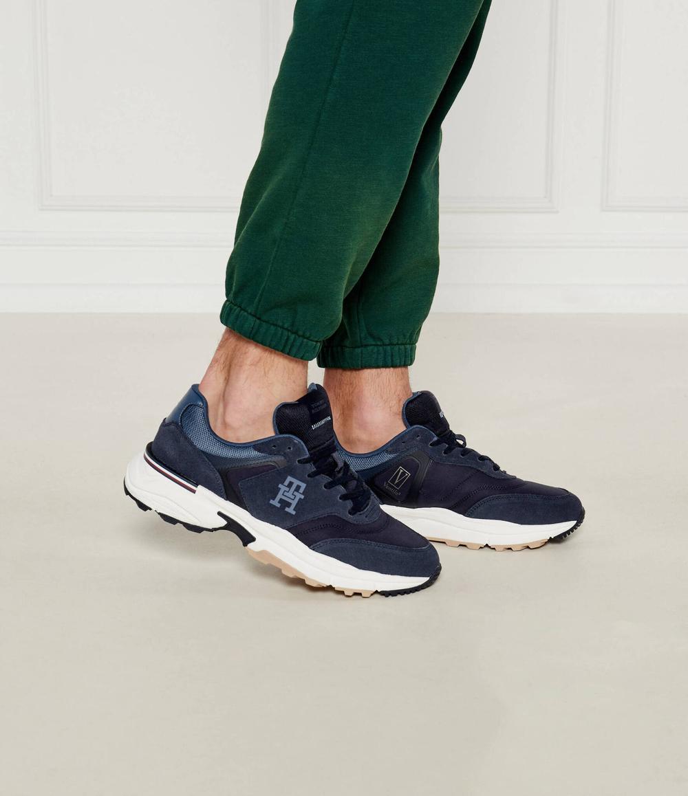 Кожаные кроссовки m runner x ventile mix Tommy Hilfiger - темно-синий(FM0FM05062)