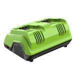 Ультрабыстрое двойное зарядное устройство Greenworks G24X2C8, 24V, 8A (2958807)
