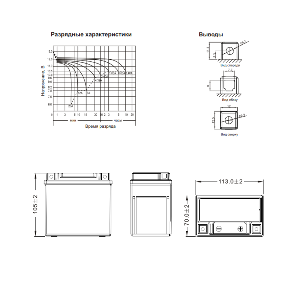 Аккумулятор WBR SMT / WBR MT 12-5 (YTX5L-BS, YTZ7S, YT5L-BS)
