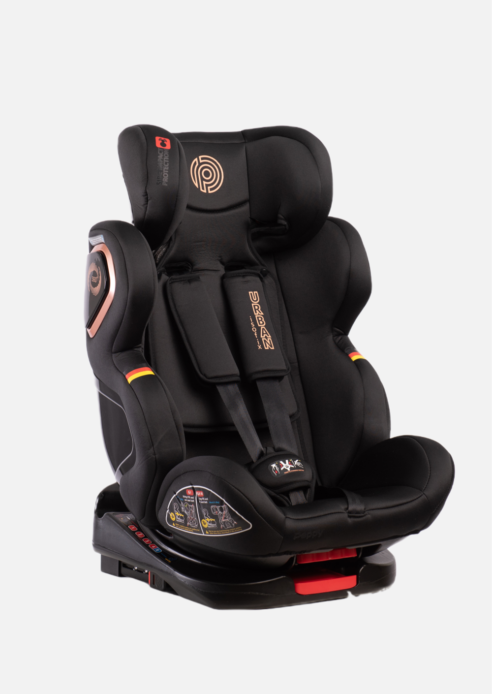 Peppy Автокресло Urban Isofix Gold black черный/золотой 0-36