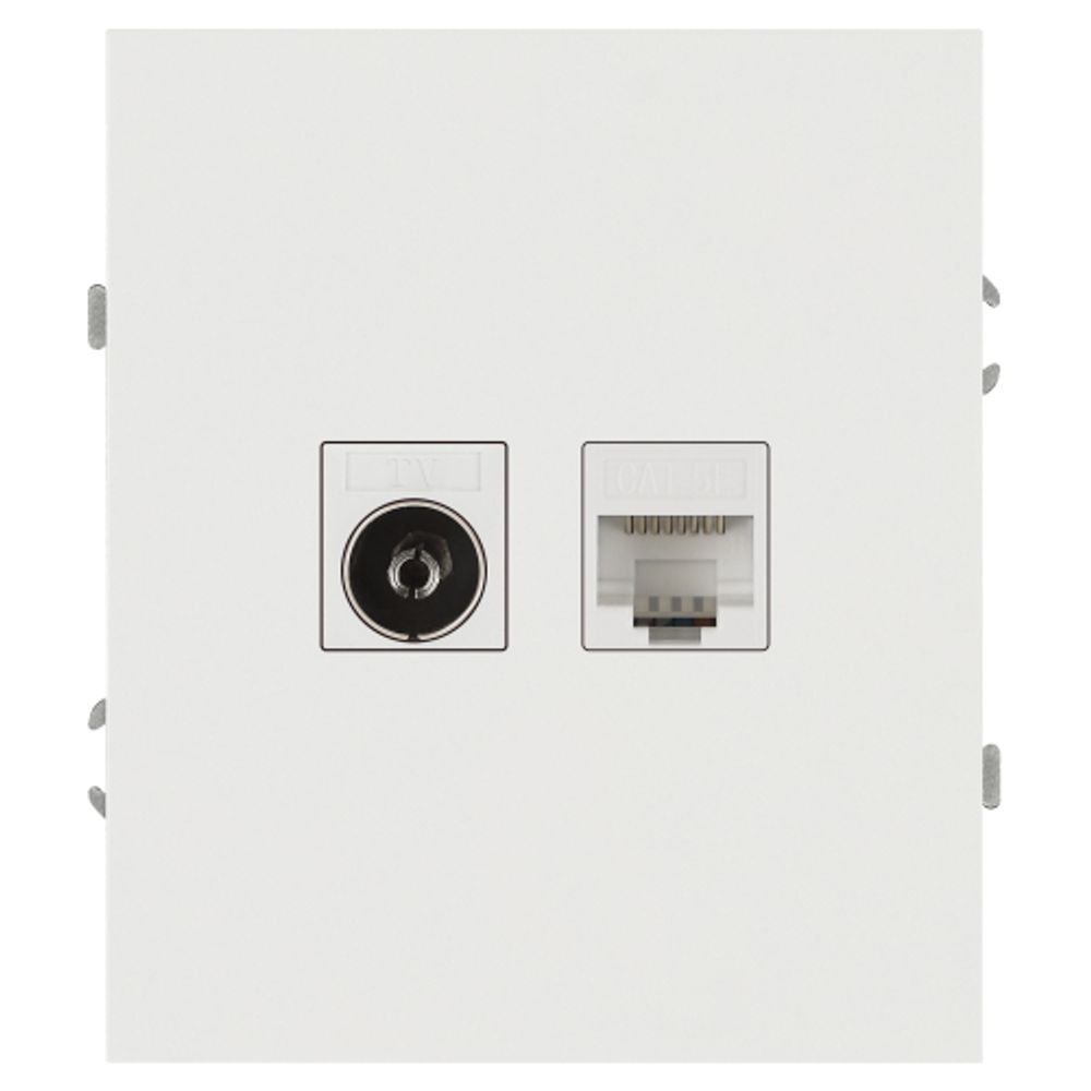 Розетка ЭРА Arktik 16-3110-08 комбинированная RJ45+TV белый матовый | Эра Arktik