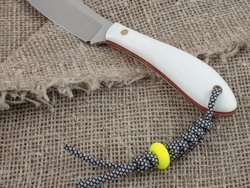 Нож для бушкрафта "Канадец", сталь VG-10/Elmax, рукоять G10 (белая)