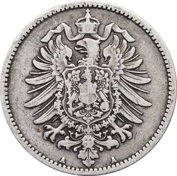 1 марка 1875 Германская Империя "A"