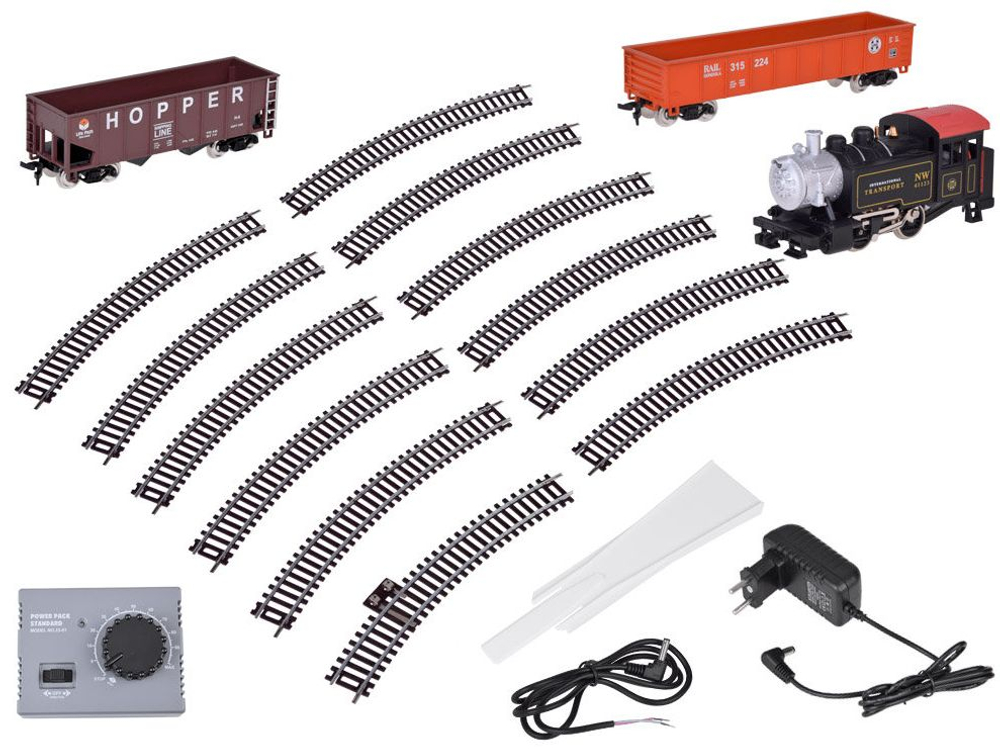 Железная дорога набор без подложки HanFly Metal Model Train, аналоговое управление, стартовый набор - HF66100A , Возрастные ограничения от 14+