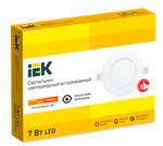 Светильник ДВО 1601 белый круг LED 7Вт 3000 IP20 IEK