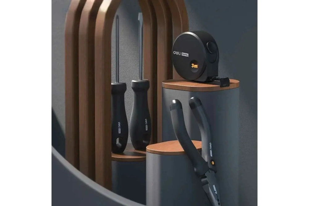 Набор ручного инструмента DELI Home Series HT0004 Эксклюзивный дизайн, софттач пластик, подарочная упаковка, 4 предмета 104620