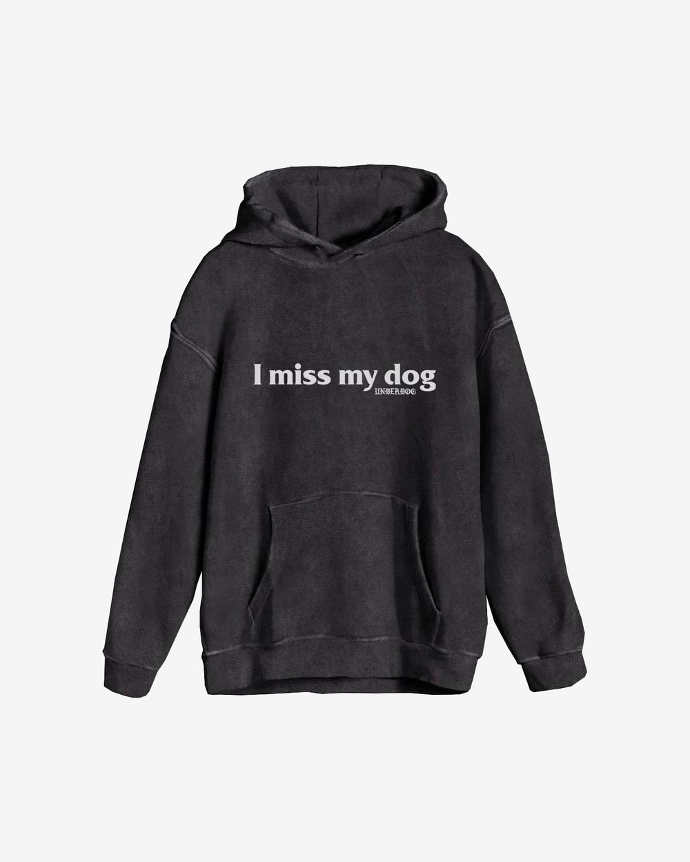Худи I miss my dog Grey