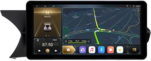 Магнитола для Mercedes-Benz C W204 2011-2014 NTG 4.5 - Kuberg монитор 10.25" в стиле Audi на Android 12, Быстрая, CarPlay, 4G SIM-слот