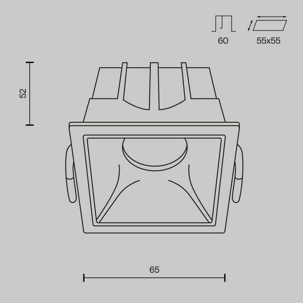 Встраиваемый светодиодный светильник Maytoni Alfa LED DL043-01-10W3K-SQ-W