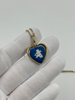 Кулон в виде сердца Wedgwood синий