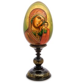Народные промыслы ИКО-14 Яйцо-икона «Казанская Божья матерь» Рябова Г.