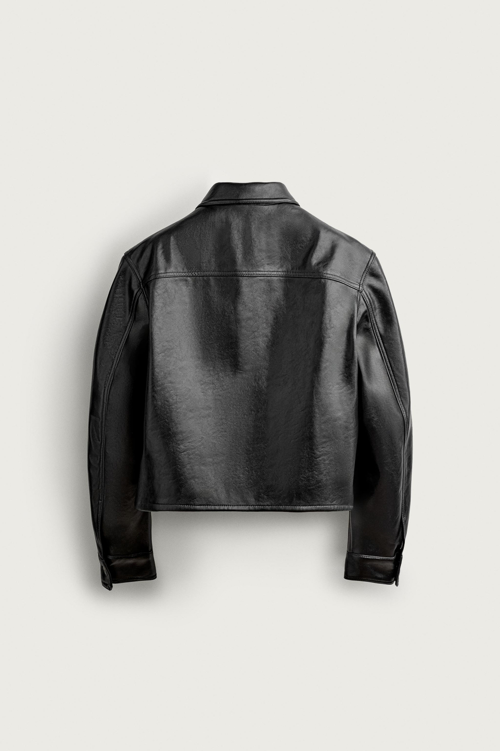 УКОРОЧЕННАЯ КУРТКА-РУБАШКА ИЗ ИСКУССТВЕННОЙ КОЖИ — ZARA