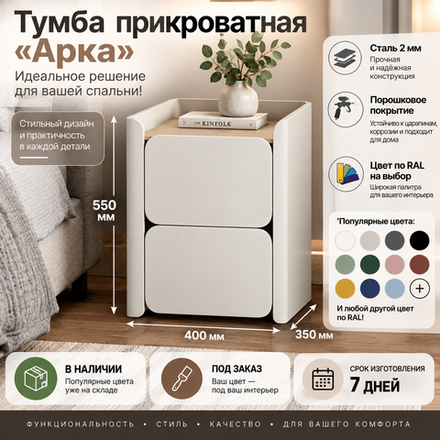 Прикроватная тумба "Арка" — Эстетика единой линии.