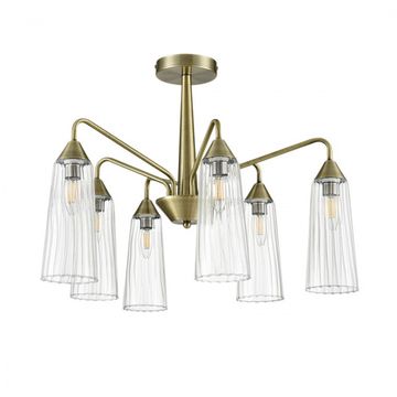 Люстра потолочная 6*E14 6584/6C бронза/прозрачный MODERNI Doliana Lumion