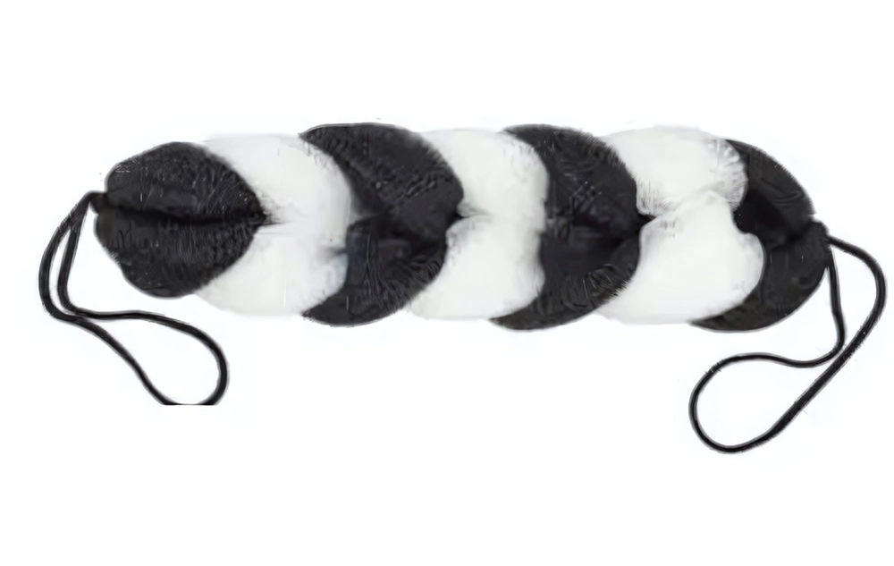 Мочалка косичка «Tressy», цвет черный, 26*6.5см / 70 гр