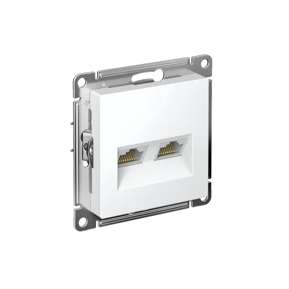 Розетка компьютерная RJ45 + RJ45 Cat 5e Systeme Electric AtlasDesign Лотос ATN001385