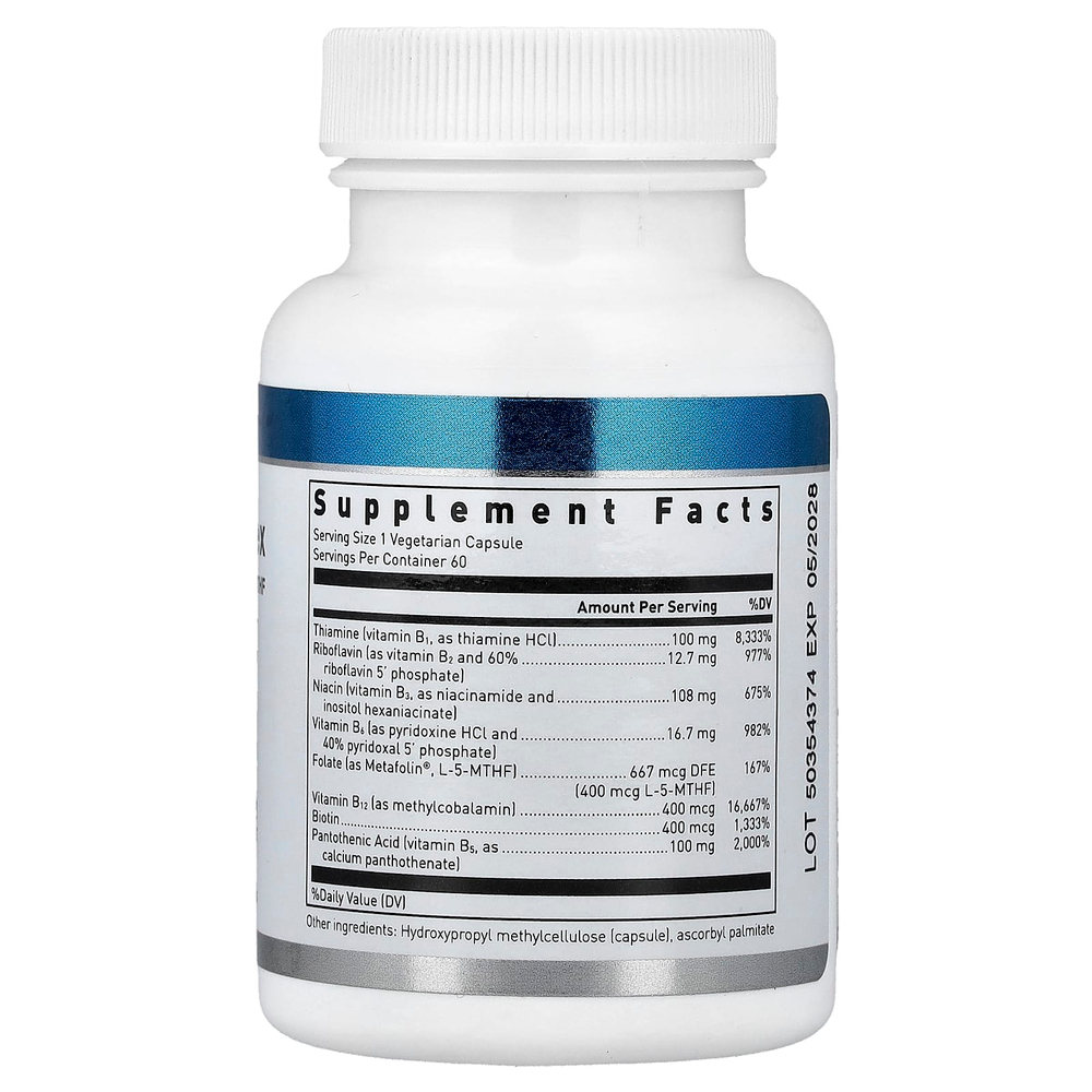 Douglas Laboratories, комплекс витаминов группы B с Metafolin® L-5-MTHF, 60 вегетарианских капсул