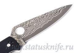 Нож Spyderco Endura 4 Black Pakkawood Damascus Exclusive C10WDBKфотография - 6